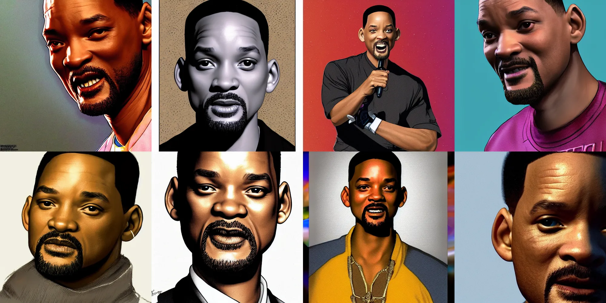 Prompt: Will Smith by Moebius highly detailed ArtStation top art 8k