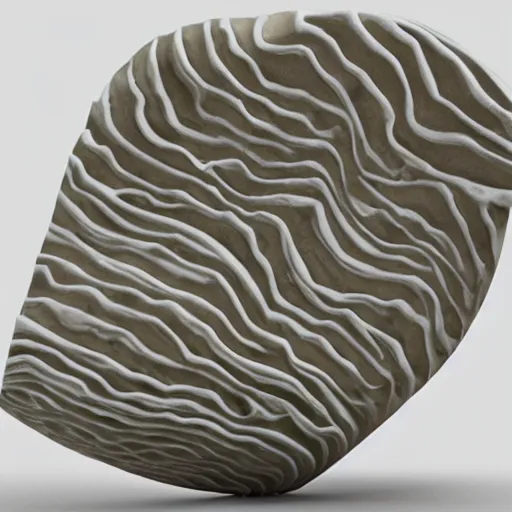 Prompt: a marble sculpture of leaf textured coffee cup by Zaha Hadid , 3d architecture, masterpiece