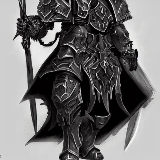 Image similar to fantasy concept art, tauren death knight, ax, plate armor