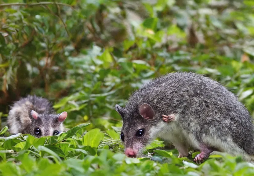 Prompt: where the wild things are, but with possums