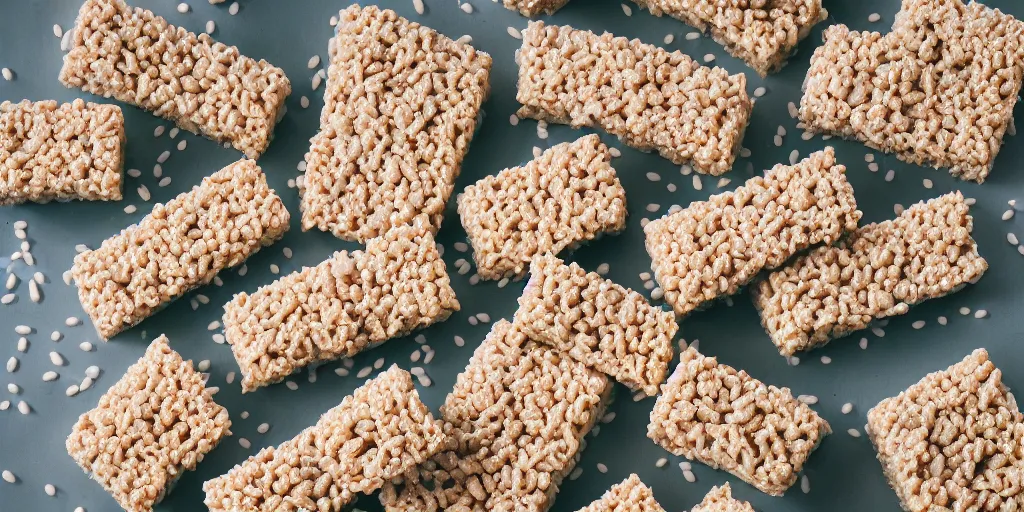 Image similar to food photography, rice krispy treats