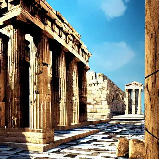Prompt: digital art depiction of ancient athens, trending on artstation