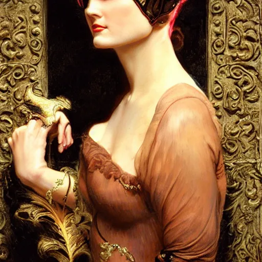 Prompt: detailed potrait ofcatwoman in baroque painting, girl graceful,, painting by gaston bussiere, craig mullins, j. c. leyendecker, lights, art by ernst haeckel, john william godward, hammershøi,,