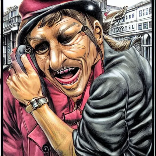 Prompt: copibara burgler, by Glenn Fabry