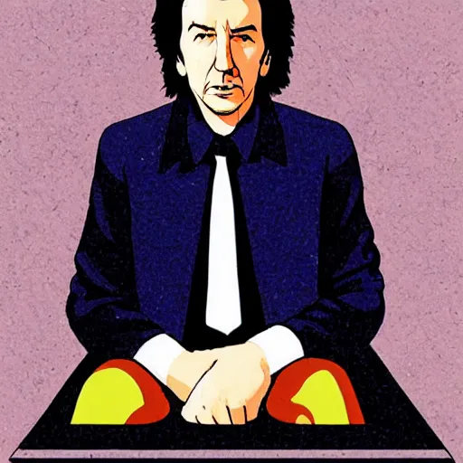 Image similar to alan rickman retro minimalist portrait! moebius starwatcher comic by jean giraud, portrait 8 k