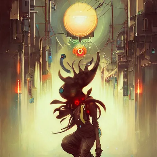 Image similar to neo - tokyo street punk, by peter mohrbacher