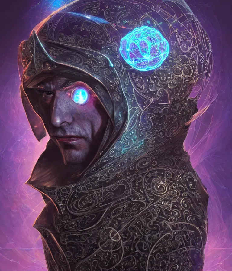 Image similar to front!!! shot of a court jester!!! character, hyperdimensional, bioluminescent hypercubes, dark holography!!!, future, chrome, (((intricate))), elegant, highly detailed, centered, (((artstation, concept art, smooth, sharp focus, artgerm, Tomasz Alen Kopera, Peter Mohrbacher, donato giancola, Joseph Christian Leyendecker, WLOP, Boris Vallejo))), ((raytracing)), mugshot!!!!!, ugly!!!!!!, octane render, nvidia raytracing demo, octane render, nvidia raytracing demo, octane render, nvidia raytracing demo, grainy, muted, 8K, digitalblasphemy, metatron