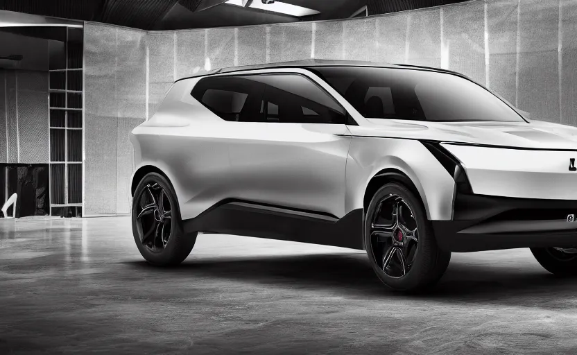 Prompt: the electric suv honma will release soon, product photography