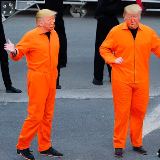 Image similar to donald trump in orange jumpsuit