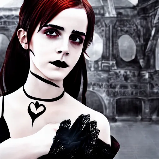 Image similar to Goth Emma Watson Anime Girl