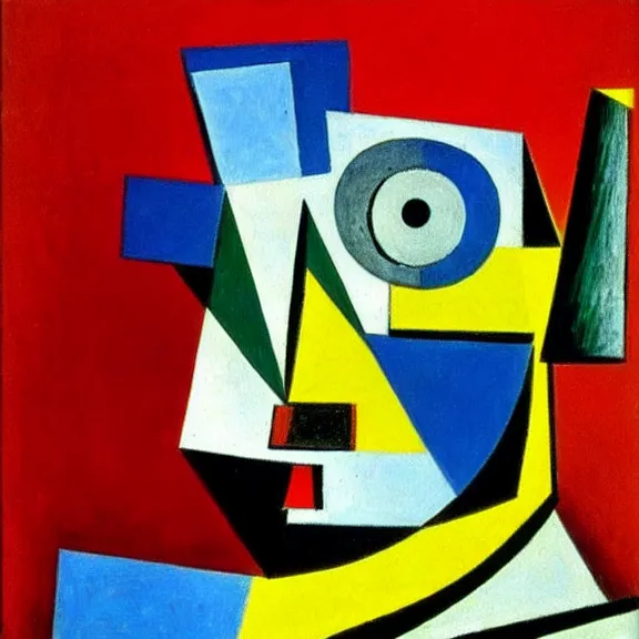 cubist painting of a robot by Pablo Picasso, clean | Stable Diffusion ...