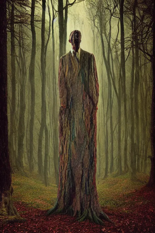 Image similar to the man of the forest, surreal