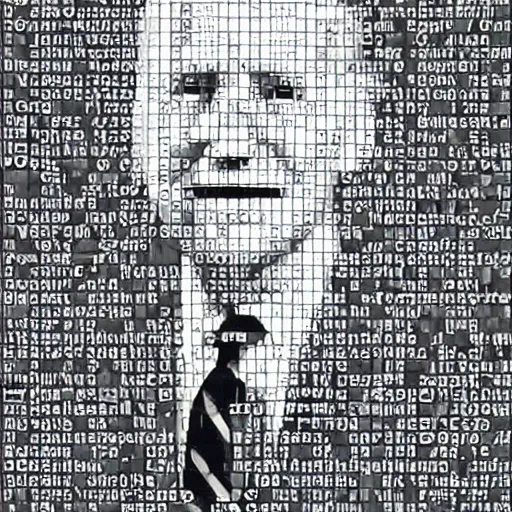 Prompt: Joe Biden portrait, Ascii art