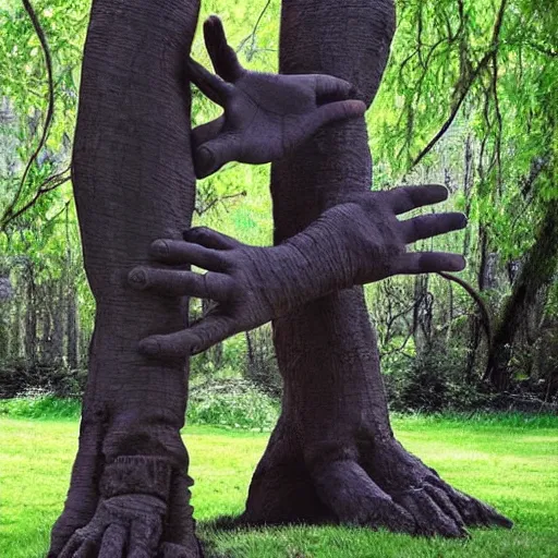 Image similar to trees made out of hands