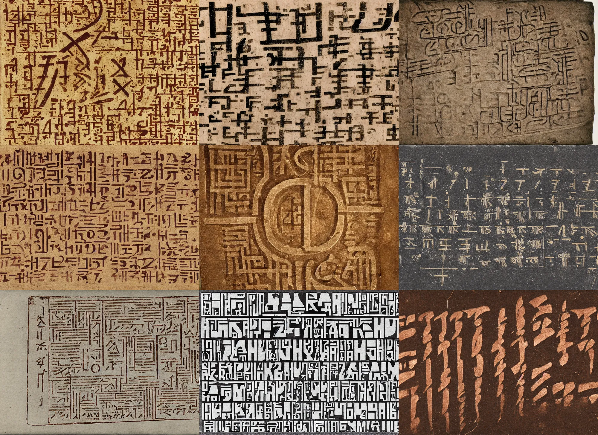 Prompt: undeciphered script from ancient detroit, high - resolution scan, orthography