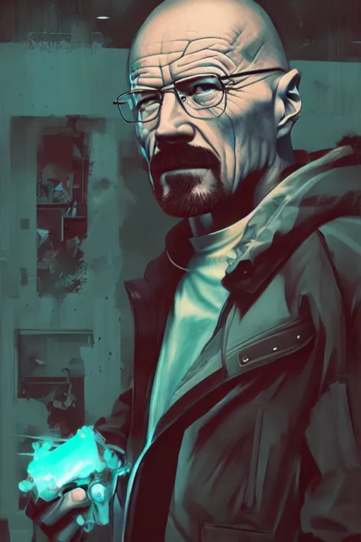 Image similar to character art by liam wong, walter white, absolute chad