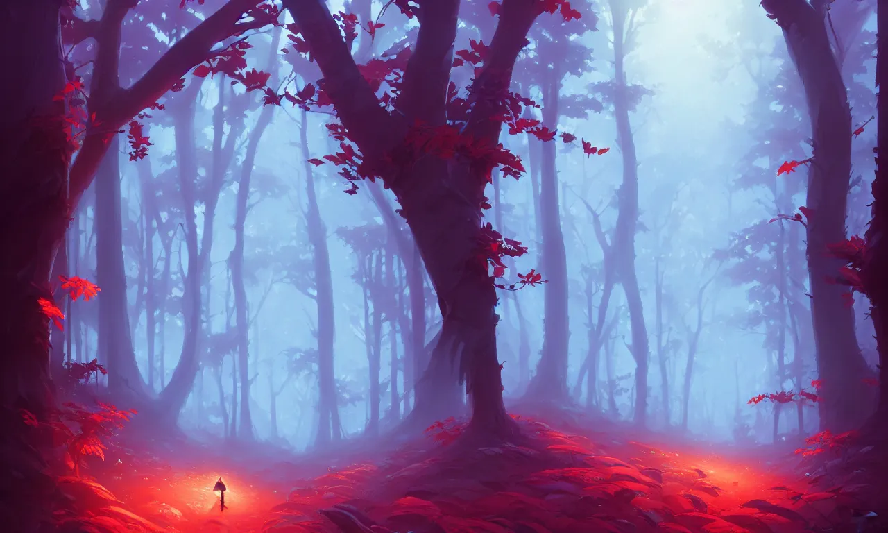 Image similar to Dark forest Strawberry bushes, behance hd by Jesper Ejsing, by RHADS, Makoto Shinkai and Lois van baarle, ilya kuvshinov, rossdraws global illumination