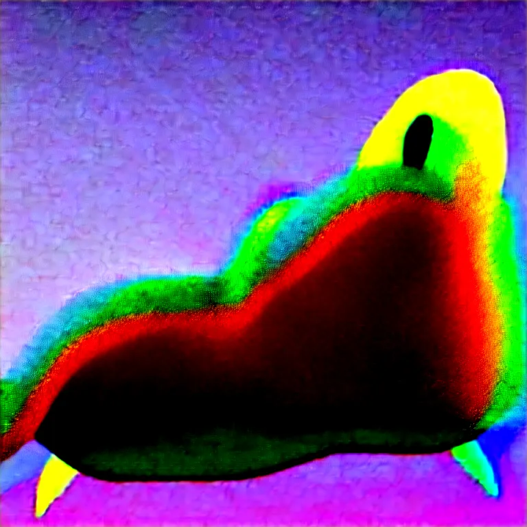 Image similar to a detailed digital art of a bunny disguised as a shark in the style of junji ito and moebius and giger, rainbow color scheme, ornate, photosynthetic,8k,award winning art,