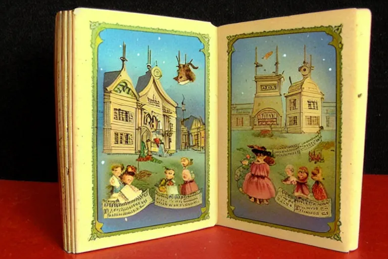 Image similar to antique victorian popup book childrens story book