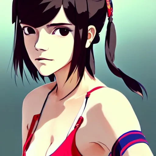 Image similar to a beautiful! boyish! emma watson alluring gravure! model, wearing japanese hiphop school girl outfit with mayan pattern and native style, aztec street fashion, botw style, gapmoe yandere grimdark, trending on pixiv fanbox, painted by greg rutkowski makoto shinkai takashi takeuchi studio ghibli, akihiko yoshida