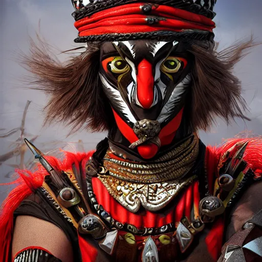 Image similar to harlequin warrior highly detailed, dramatic lighting, ,photorealistic cinematic, 4k