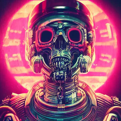 Prompt: portrait of a space pirate skull. intricate abstract. cyberpunk, vhs glitch. full face broken helmet. intricate artwork. nightmare fuel. terrifying ghost in the shell. empty oxygen tank. warhammer 40k crimes against humanity. neon flashes. by Tooth Wu, wlop, beeple, dan mumford. octane render, trending on artstation, greg rutkowski very coherent symmetrical artwork. cinematic, hyper realism, high detail, octane render, 8k, iridescent accents, black and white