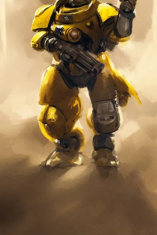 Prompt: portrait of pikachu as an imperial fists space marine, 4 0 k, concept art by john singer sargent, greg rutkowski, adrian smith, trending on artstation