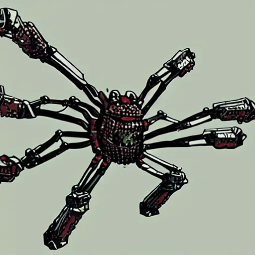 Image similar to super strong spider robot destroying mankind