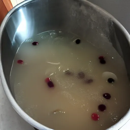 Image similar to photo of bathtub filled with boba tea