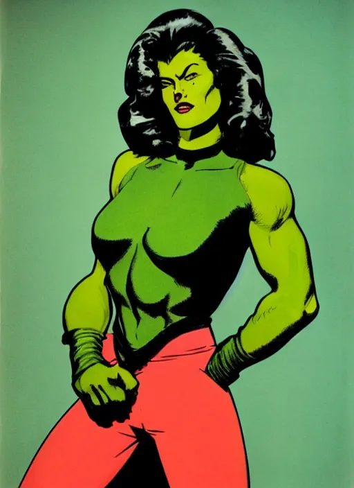 Image similar to a color portrait of the she hulk wearing fashion clothing by richard avedon dramatic lighting.