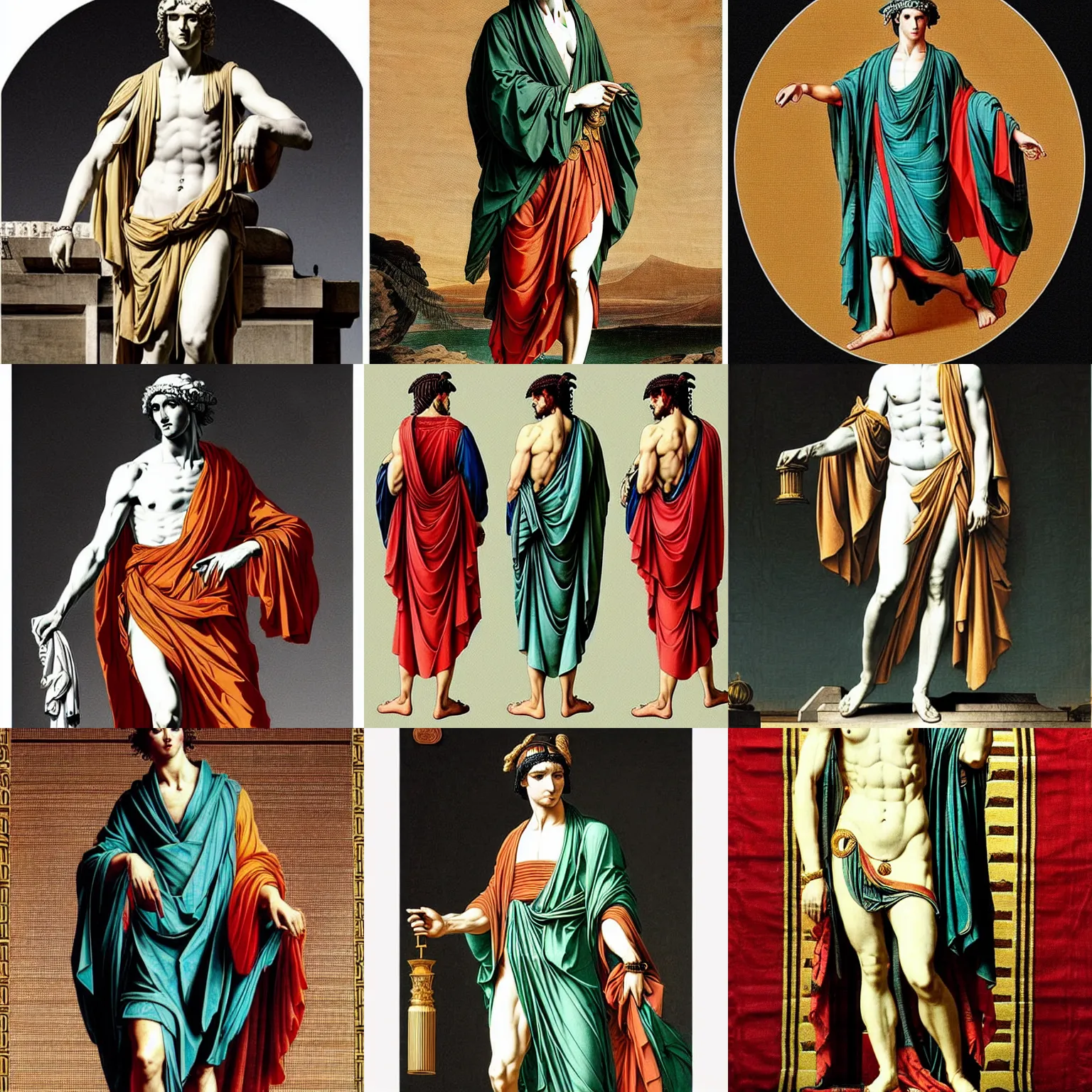 ancient greek philosphers wearing gucci versace | Stable Diffusion ...