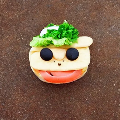 Prompt: cute burger in the shape of a cat