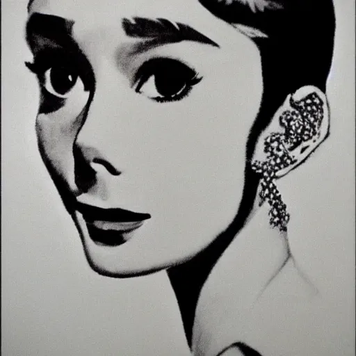 Image similar to audrey hepburn art by salai