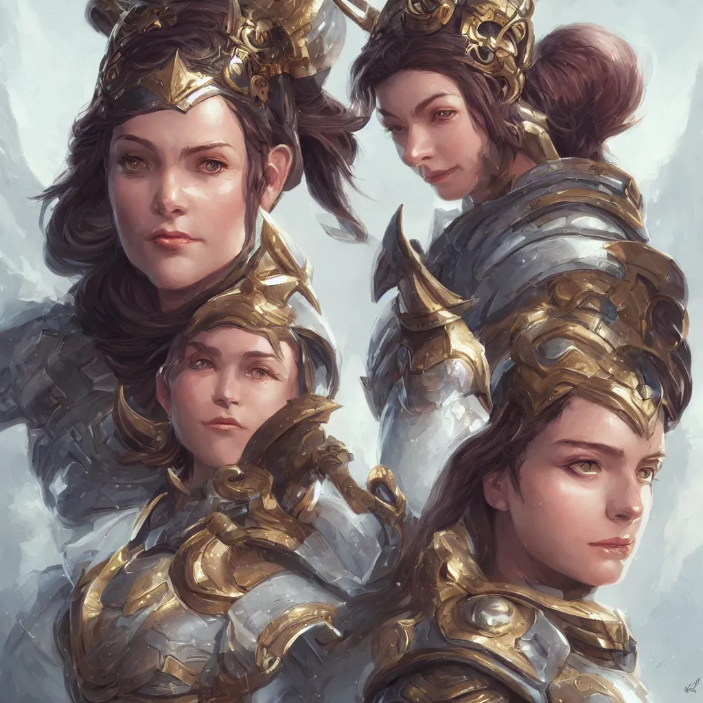 Image similar to athena, d & d, fantasy, portrait, highly detailed, headshot, digital painting, trending on artstation, concept art, sharp focus, illustration, art by artgerm and greg rutkowski and magali villeneuve