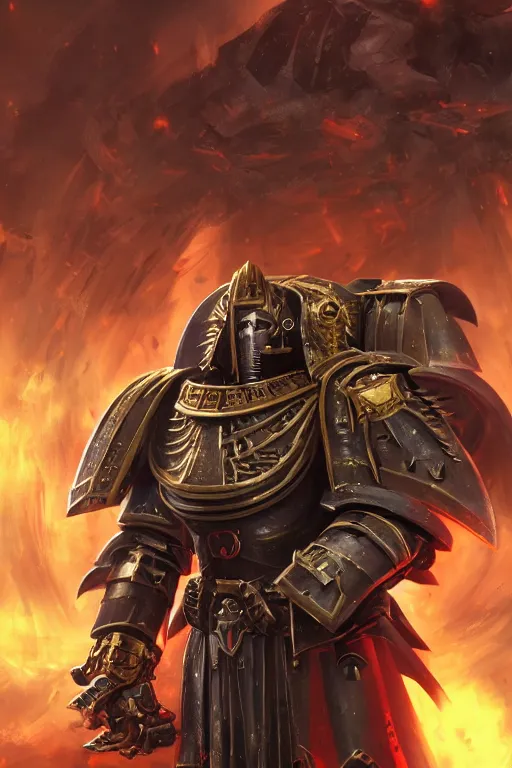 Image similar to armor portrait heros warhammer 4 0 k horus heresy fanart - the primarchs emperor by johannes helgeson animated with vfx concept artist & illustrator global illumination ray tracing hdr fanart arstation zbrush central hardmesh 8 k octane renderer comics stylized