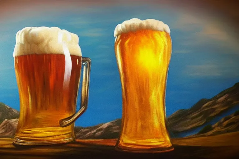 Prompt: beer, fantasy, painting, ultra realistic!!!, clear weather, golden hour, sharp focus