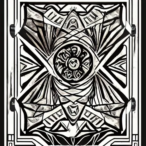 Image similar to taro card, art deco, trending on devianart, detailed