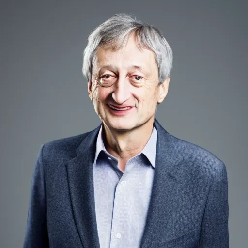 Image similar to portrait photo still of geoffrey hinton, 8 k, studio lighting, key light, 8 5 mm f 1. 8