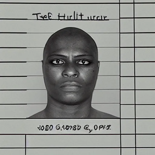 Image similar to turtle headed human, mugshot