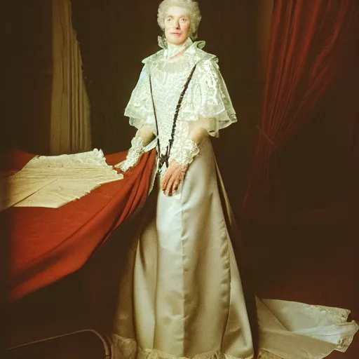 Image similar to Madame Donalde Trump. CineStill