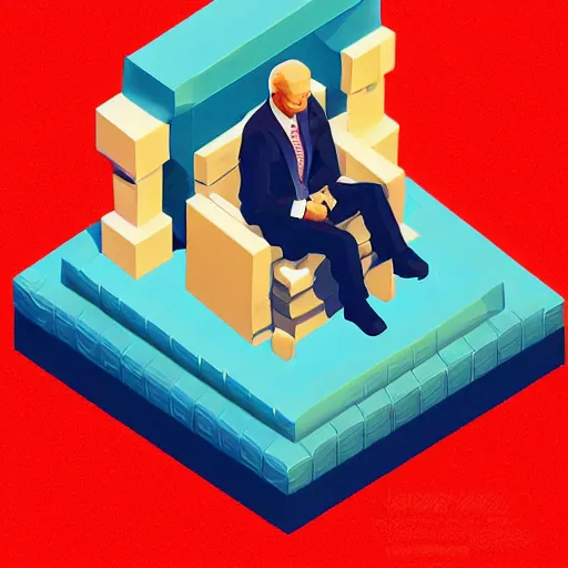 Prompt: joe biden isometric, voxels, game art, detailed, high resolution