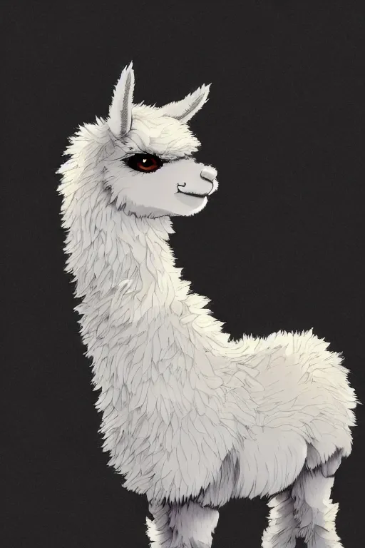 Prompt: Highly detailed anime, wild fluffy llama portrait, studio Ghibli, Makoto Shinkai,