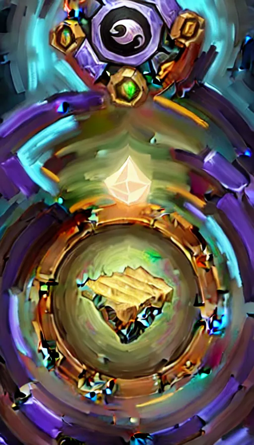 Prompt: Abstract representation of ying Yang concept, from Hearthstone