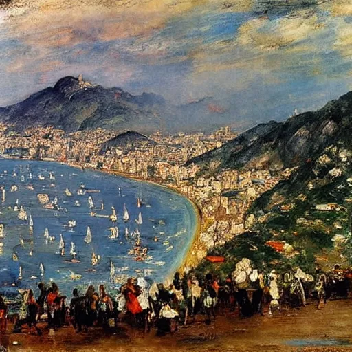 Image similar to rio de janeiro painted by eugene boudin