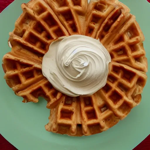 Image similar to eggo waffle sculpture