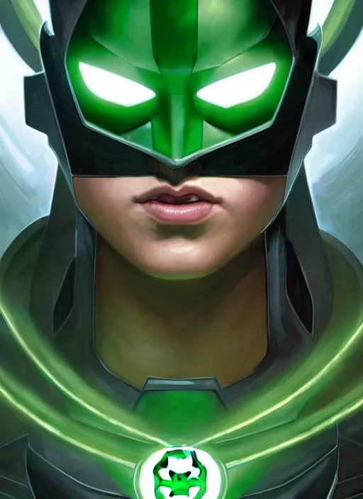 Image similar to symmetry!! green lantern, dc comics, sci - fi, global illumination!! intricate, elegant, highly detailed, digital painting, artstation, concept art, smooth, sharp focus, illustration, art by artgerm and greg rutkowski and alphonse mucha