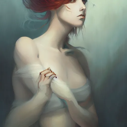 Prompt: a painting in the style of charlie bowater and in the style of charles dulac and in the style of peter mohrbacher.