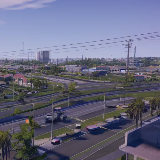 Image similar to pembroke pines florida in gta 5, 8k octane 3D render