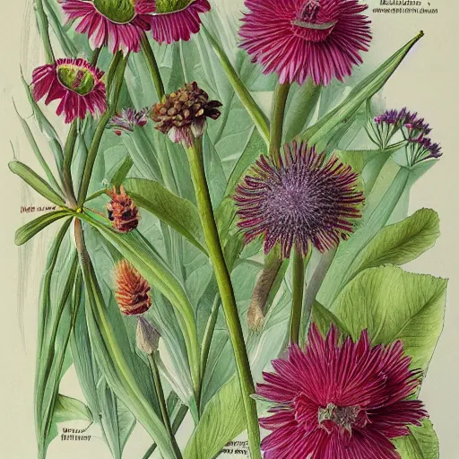 Image similar to botanical illustration of flowers