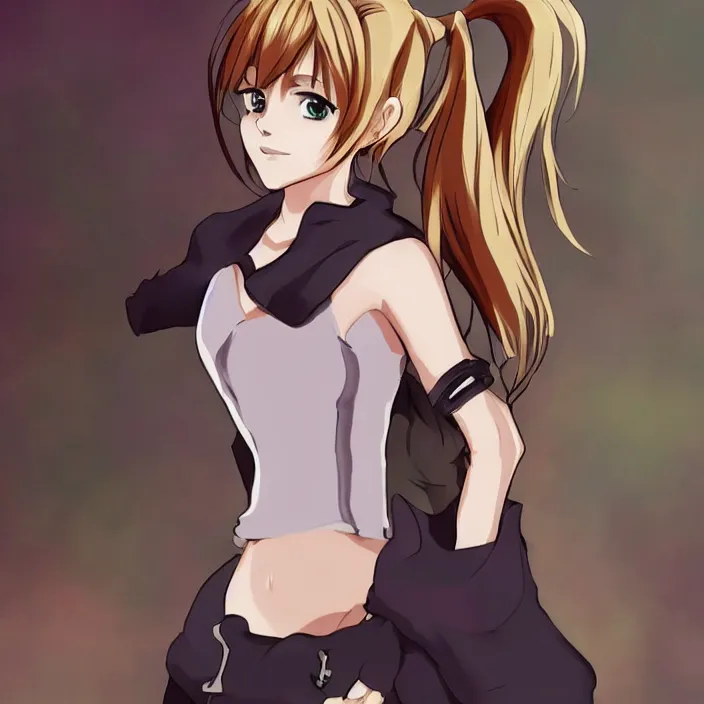 Image similar to emma watson as an anime catgirl